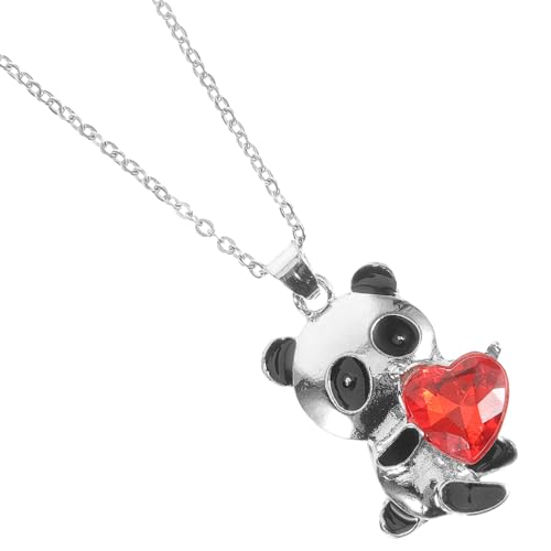 VOSAREA Panda Anhänger Halskette für Frauen Süßes Tiermotiv mit Herzform Hochwertigem als für Robust und Hautfreundlich Passt zu Verschiedenen Outfits VOSAREA Panda Anhänger Halskette für Frauen Süßes Tiermotiv mit Herzform Hochwertigem als für Robust und Hautfreundlich Passt zu Verschiedenen Outfits von VOSAREA