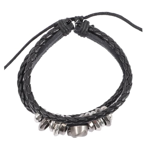 VOSAREA Punk Armband mit Schädel Design Geflochtenes Handgelenk Band für Männer und Frauen für Hip Hop Partys und Tägliche Outfits VOSAREA Punk Armband mit Schädel Design Geflochtenes Handgelenk Band für Männer und Frauen für Hip Hop Partys und Tägliche Outfits von VOSAREA