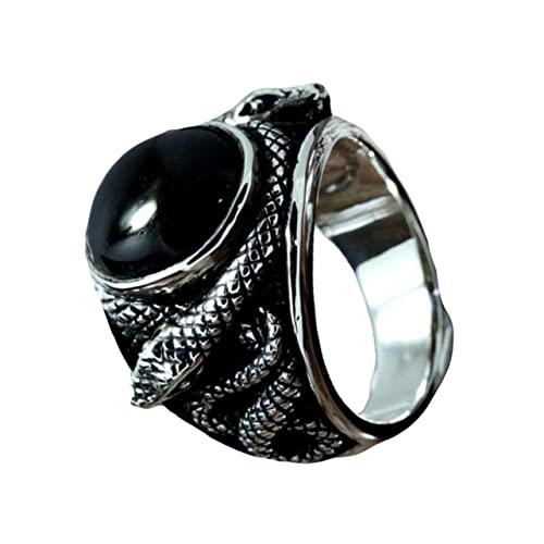 VOSAREA Schwarzer Schlangenring für Damen Eleganter Tier Schmuck Chic und Robustes Material Komfortabel und Langlebig Ringgröße VOSAREA Schwarzer Schlangenring für Damen Eleganter Tier Schmuck Chic und Robustes Material Komfortabel und Langlebig Ringgröße von VOSAREA