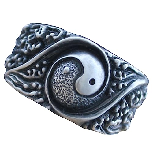 VOSAREA Taoismus Ring Kupfer Retro Finger Ring mit Design Passend für Kostümpartys Hochzeiten und Täglichen Gebrauch für Damen und Herren Geeignet von VOSAREA