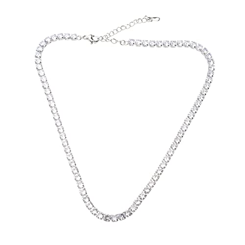 VOSAREA Zircon Strasssteine Halskette Damen Clavicle Anhänger Weißgold Funkelnder Schmuck Valentinstag VOSAREA Zircon Strasssteine Halskette Damen Clavicle Anhänger Weißgold Funkelnder Schmuck Valentinstag von VOSAREA