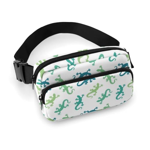 Bauchtaschen für Damen – Cartoon-Gürteltasche, niedliche Eidechse, Gecko_B, Umhängetasche für Damen, modische Hüfttaschen Bauchtaschen für Damen – Cartoon-Gürteltasche, niedliche Eidechse, Gecko_B, Umhängetasche für Damen, modische Hüfttaschen von VOSERY
