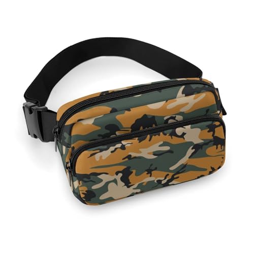 Bauchtaschen für Damen – Dinosaurier-Camouflage-Druck, Gürteltasche, Crossbody-Tasche für Damen, modische Hüfttaschen von VOSERY