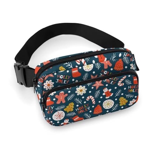 Bauchtaschen für Damen – Weihnachts-/Cooky-Gürteltasche, Crossbody-Tasche für Damen, modische Hüfttaschen von VOSERY