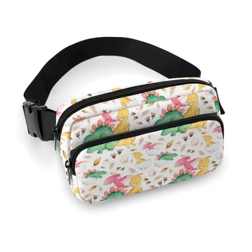 Bauchtaschen für Damen – niedliche Dinosaurier-Gürteltasche, Crossbody-Tasche für Damen, modische Hüfttaschen von VOSERY