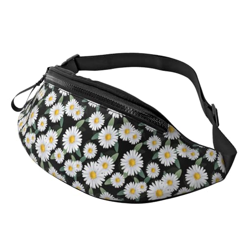 Bauchtaschen für Damen und Herren, ästhetische weiße Vintage-Sonnenblumen-Hüfttasche, Crossbody-Tasche für Damen und Herren von VOSERY