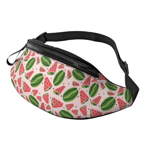 Bauchtaschen für Damen und Herren, niedliche grüne Wassermelonen-pinke Hüfttasche, Crossbody-Tasche für Damen und Herren von VOSERY