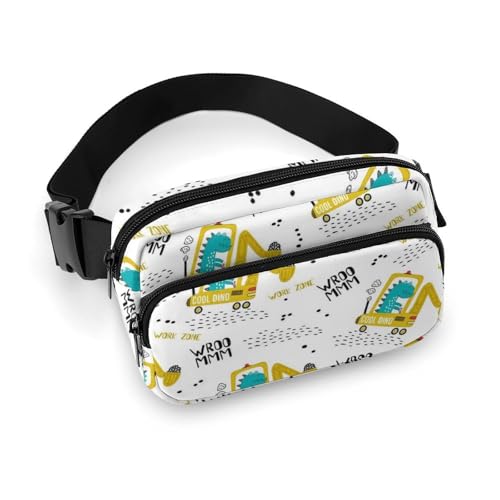 Bauchtaschen für Frauen – Dinosaurier am Bagger, Gürteltasche, Crossbody-Tasche für Damen, modische Hüfttaschen von VOSERY