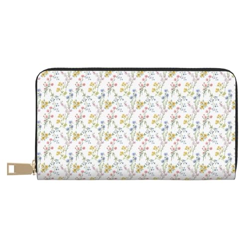 Geldbörse Damen, Leder, Bifold Multi Card Wallet, Blumendruck Damen Lange Geldbörse Geldbörsen Geldbörse Damen, Leder, Bifold Multi Card Wallet, Blumendruck Damen Lange Geldbörse Geldbörsen von VOSERY