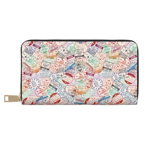Geldbörse Damen, Leder Bifold Multi Card Wallet Passport Stempel Damen Geldbörsen Lange Geldbörse Geldbörse Damen, Leder Bifold Multi Card Wallet Passport Stempel Damen Geldbörsen Lange Geldbörse von VOSERY