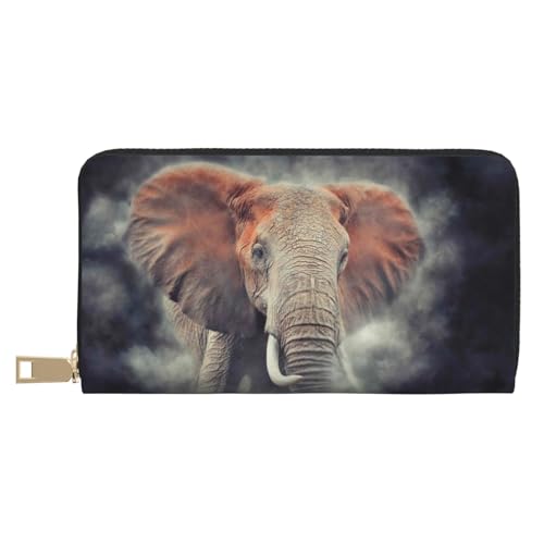 Geldbörse Damen Leder Bifold Multi Card Wallet Elefant in Rauch Damen Lange Geldbörse Geldbörsen Geldbörse Damen Leder Bifold Multi Card Wallet Elefant in Rauch Damen Lange Geldbörse Geldbörsen von VOSERY