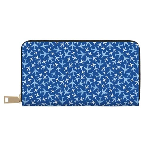 Geldbörse Damen Leder Bifold Multi Card Wallet Flugzeuge im Himmel Damen Lange Geldbörse Geldbörsen Geldbörse Damen Leder Bifold Multi Card Wallet Flugzeuge im Himmel Damen Lange Geldbörse Geldbörsen von VOSERY