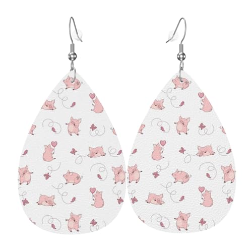 Niedliche Schmetterlings-Ohrringe für Frauen, bunte Tropfenform, Leder-Ohrringe für Damen, trendig, Tropfenohrringe, Schmuck Niedliche Schmetterlings-Ohrringe für Frauen, bunte Tropfenform, Leder-Ohrringe für Damen, trendig, Tropfenohrringe, Schmuck von VOSERY