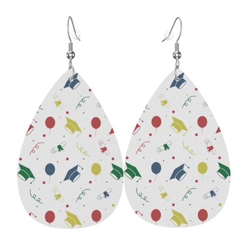Ohrringe für Damen, bunte tropfenförmige Leder-Ohrringe für Damen, trendig, Tropfenohrringe, Schmuck Ohrringe für Damen, bunte tropfenförmige Leder-Ohrringe für Damen, trendig, Tropfenohrringe, Schmuck von VOSERY