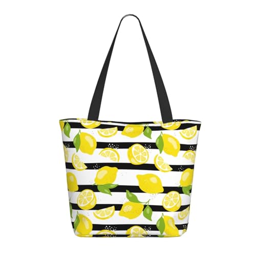 Tragetasche für Damen, groß, Zitronenmuster, mit Reißverschluss, Schultertasche, Handtaschen für Arbeit, Reisen Tragetasche für Damen, groß, Zitronenmuster, mit Reißverschluss, Schultertasche, Handtaschen für Arbeit, Reisen von VOSERY