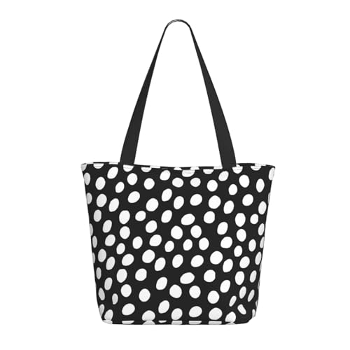 Tragetasche für Damen, groß, abstraktes Punktemuster, Tragetasche mit Reißverschluss, Schultertasche, Handtaschen für Arbeit, Reisen Tragetasche für Damen, groß, abstraktes Punktemuster, Tragetasche mit Reißverschluss, Schultertasche, Handtaschen für Arbeit, Reisen von VOSERY