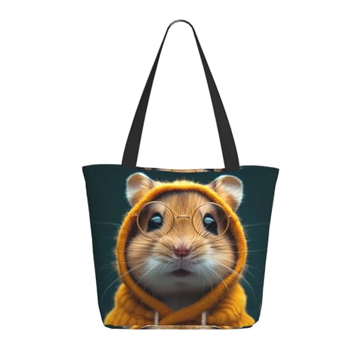 Tragetasche für Damen, groß, modern, gelb, Pullover, Meerschweinchen, Tragetasche mit Reißverschluss, Schultertasche, Handtaschen für Arbeit, Reisen Tragetasche für Damen, groß, modern, gelb, Pullover, Meerschweinchen, Tragetasche mit Reißverschluss, Schultertasche, Handtaschen für Arbeit, Reisen von VOSERY