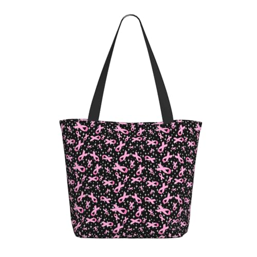 Tragetasche für Damen, große Brustkrebs-Bewusstseins-E Tragetasche mit Reißverschluss, Schultertasche, Handtaschen für Arbeit und Reisen Tragetasche für Damen, große Brustkrebs-Bewusstseins-E Tragetasche mit Reißverschluss, Schultertasche, Handtaschen für Arbeit und Reisen von VOSERY