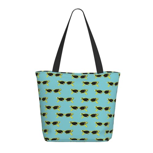 Tragetasche für Damen, große Retro-Sommer-Sonnenbrille, Tragetasche mit Reißverschluss, Schultertasche, Handtaschen für Arbeit, Reisen Tragetasche für Damen, große Retro-Sommer-Sonnenbrille, Tragetasche mit Reißverschluss, Schultertasche, Handtaschen für Arbeit, Reisen von VOSERY