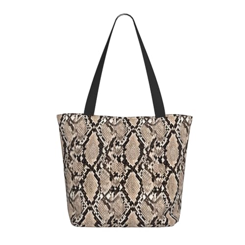Tragetasche für Damen, große Schlangen-Tarnmuster, Tragetasche mit Reißverschluss, Schultertasche, Handtaschen für Arbeit, Reisen Tragetasche für Damen, große Schlangen-Tarnmuster, Tragetasche mit Reißverschluss, Schultertasche, Handtaschen für Arbeit, Reisen von VOSERY