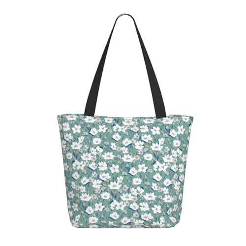 Tragetasche für Damen, große Tragetasche mit Blumenmuster, mit Reißverschluss, Schultertasche, Handtasche für Arbeit, Reisen Tragetasche für Damen, große Tragetasche mit Blumenmuster, mit Reißverschluss, Schultertasche, Handtasche für Arbeit, Reisen von VOSERY