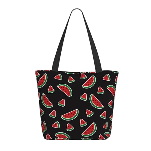 Tragetasche für Damen, große Tragetasche mit Wassermelonen-Druck, mit Reißverschluss, Schultertasche, Handtaschen für Arbeit, Reisen Tragetasche für Damen, große Tragetasche mit Wassermelonen-Druck, mit Reißverschluss, Schultertasche, Handtaschen für Arbeit, Reisen von VOSERY