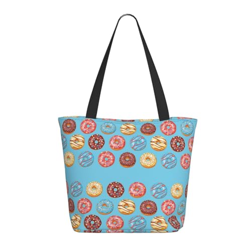 Tragetasche für Damen, große süße Donut-Tragetasche mit Reißverschluss, Schultertasche, Handtasche für Arbeit und Reisen Tragetasche für Damen, große süße Donut-Tragetasche mit Reißverschluss, Schultertasche, Handtasche für Arbeit und Reisen von VOSERY