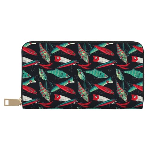 VOSERY Geldbörse Damen, Leder, Bifold Multi Card Geldbörse, Angelköder Damen Lange Geldbörse Geldbörsen VOSERY Geldbörse Damen, Leder, Bifold Multi Card Geldbörse, Angelköder Damen Lange Geldbörse Geldbörsen von VOSERY
