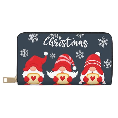 VOSERY Geldbörse Damen, Leder, Bifold Multi Card Wallet, Cute Christmas k Damen Lange Geldbörse Geldbörsen von VOSERY