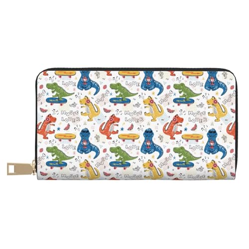 VOSERY Geldbörse Damen, Leder Bifold Multi Card Wallet, Dinosaurier Damen Lange Geldbörse Geldbörsen VOSERY Geldbörse Damen, Leder Bifold Multi Card Wallet, Dinosaurier Damen Lange Geldbörse Geldbörsen von VOSERY