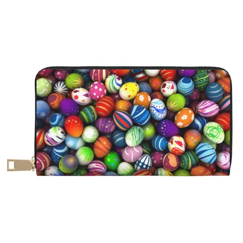 VOSERY Geldbörse Damen, Leder Bifold Multi Card Wallet, Easter Eggs2 Damen Geldbörsen, Lange Geldbörse VOSERY Geldbörse Damen, Leder Bifold Multi Card Wallet, Easter Eggs2 Damen Geldbörsen, Lange Geldbörse von VOSERY