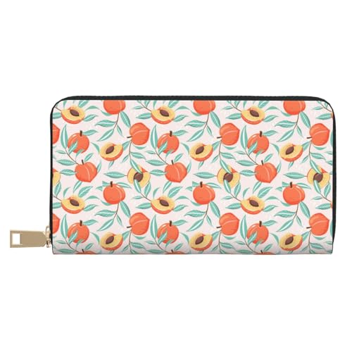 VOSERY Geldbörse Damen, Leder Bifold Multi Card Wallet, Peach Damen Lange Geldbörse Geldbörsen VOSERY Geldbörse Damen, Leder Bifold Multi Card Wallet, Peach Damen Lange Geldbörse Geldbörsen von VOSERY