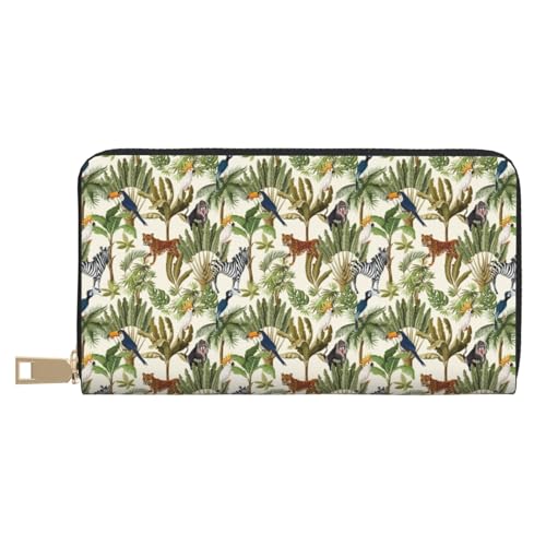 VOSERY Geldbörse Damen, Leder Bifold Multi Card Wallet Dschungeltiere Damen Lange Geldbörse Geldbörsen VOSERY Geldbörse Damen, Leder Bifold Multi Card Wallet Dschungeltiere Damen Lange Geldbörse Geldbörsen von VOSERY