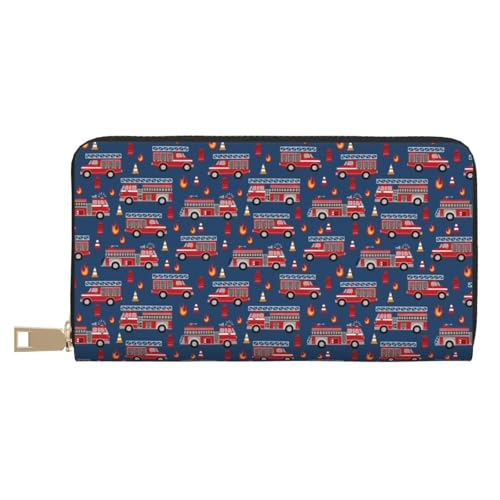 VOSERY Geldbörse Damen, Leder Bifold Multi Card Wallet Fire Truck 1 Damen Lange Geldbörse Geldbörsen VOSERY Geldbörse Damen, Leder Bifold Multi Card Wallet Fire Truck 1 Damen Lange Geldbörse Geldbörsen von VOSERY