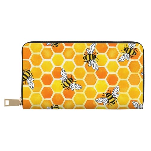 VOSERY Geldbörse Damen, Leder Bifold Multi Card Wallet Honeycombs Damen Lange Geldbörse Geldbörsen VOSERY Geldbörse Damen, Leder Bifold Multi Card Wallet Honeycombs Damen Lange Geldbörse Geldbörsen von VOSERY
