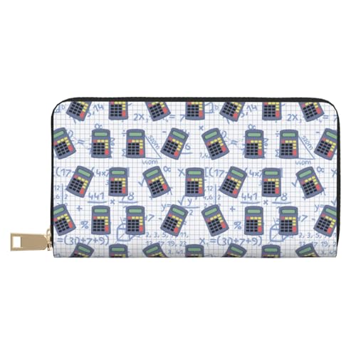 VOSERY Geldbörse Damen, Leder Bifold Multi Card Wallet Math Number Print Taschenrechner Damen Geldbörsen Lange Geldbörse VOSERY Geldbörse Damen, Leder Bifold Multi Card Wallet Math Number Print Taschenrechner Damen Geldbörsen Lange Geldbörse von VOSERY