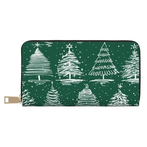 VOSERY Geldbörse Damen, Leder Bifold Multi Card Wallet Weihnachtsbäume Damen Geldbörsen Lange Geldbörse VOSERY Geldbörse Damen, Leder Bifold Multi Card Wallet Weihnachtsbäume Damen Geldbörsen Lange Geldbörse von VOSERY