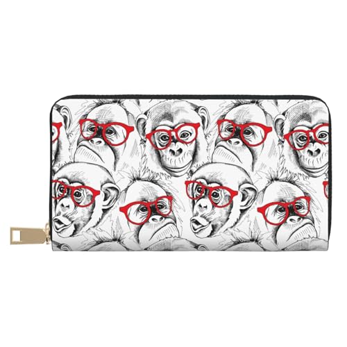 VOSERY Geldbörse Damen Leder Bifold Multi Card Wallet Affe Damen Geldbörsen Lange Geldbörse VOSERY Geldbörse Damen Leder Bifold Multi Card Wallet Affe Damen Geldbörsen Lange Geldbörse von VOSERY
