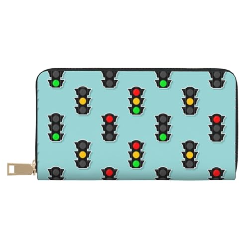 VOSERY Geldbörse Damen Leder Bifold Multi Card Wallet Ampelmuster Damen Geldbörsen Lange Geldbörse VOSERY Geldbörse Damen Leder Bifold Multi Card Wallet Ampelmuster Damen Geldbörsen Lange Geldbörse von VOSERY