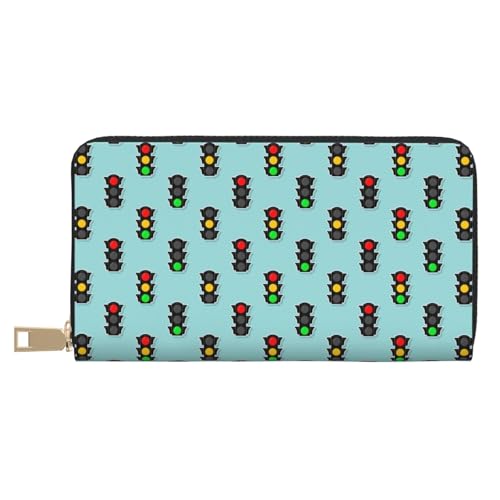 VOSERY Geldbörse Damen Leder Bifold Multi Card Wallet Ampelmuster Damen Lange Geldbörse Geldbörsen VOSERY Geldbörse Damen Leder Bifold Multi Card Wallet Ampelmuster Damen Lange Geldbörse Geldbörsen von VOSERY