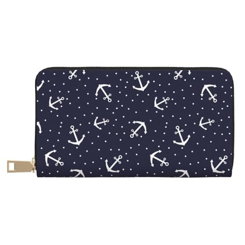 VOSERY Geldbörse Damen Leder Bifold Multi Card Wallet Anker Damen Geldbörsen Lange Geldbörse VOSERY Geldbörse Damen Leder Bifold Multi Card Wallet Anker Damen Geldbörsen Lange Geldbörse von VOSERY
