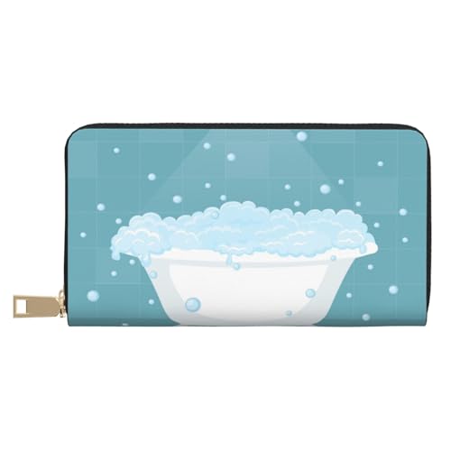 VOSERY Geldbörse Damen Leder Bifold Multi Card Wallet Badewanne mit Seifenblasen Damen Lange Geldbörse Geldbörsen VOSERY Geldbörse Damen Leder Bifold Multi Card Wallet Badewanne mit Seifenblasen Damen Lange Geldbörse Geldbörsen von VOSERY
