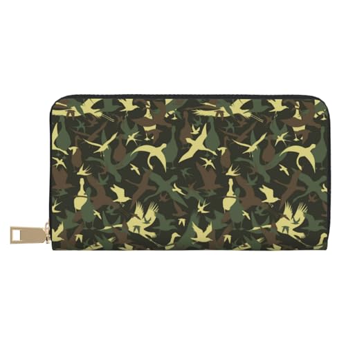 VOSERY Geldbörse Damen Leder Bifold Multi Card Wallet Birds Camouflage Grün Damen Geldbörsen Lange Geldbörse VOSERY Geldbörse Damen Leder Bifold Multi Card Wallet Birds Camouflage Grün Damen Geldbörsen Lange Geldbörse von VOSERY