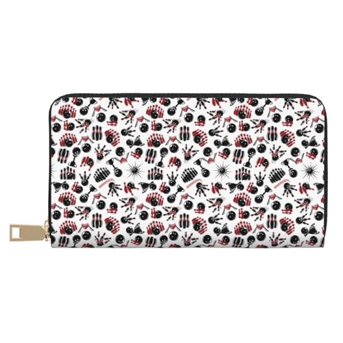 VOSERY Geldbörse Damen Leder Bifold Multi Card Wallet Bowling Damen Lange Geldbörse Geldbörsen VOSERY Geldbörse Damen Leder Bifold Multi Card Wallet Bowling Damen Lange Geldbörse Geldbörsen von VOSERY