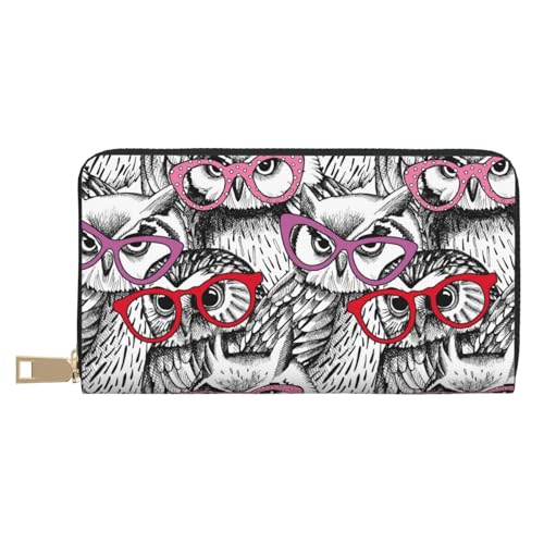 VOSERY Geldbörse Damen Leder Bifold Multi Card Wallet Brille Eule Damen Geldbörsen Lange Geldbörse VOSERY Geldbörse Damen Leder Bifold Multi Card Wallet Brille Eule Damen Geldbörsen Lange Geldbörse von VOSERY