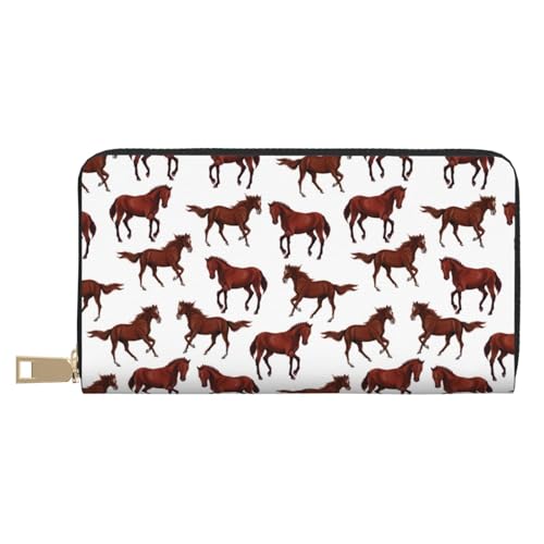 VOSERY Geldbörse Damen Leder Bifold Multi Card Wallet Classic Cool Horse Braun Damen Geldbörsen Lange Geldbörse VOSERY Geldbörse Damen Leder Bifold Multi Card Wallet Classic Cool Horse Braun Damen Geldbörsen Lange Geldbörse von VOSERY