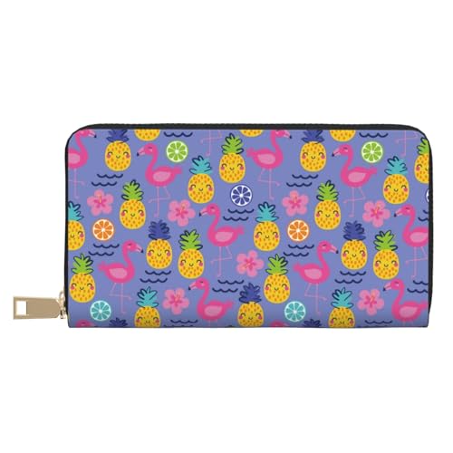 VOSERY Geldbörse Damen Leder Bifold Multi Card Wallet Cute Ananas Flamingo Zitrone Damen Geldbörsen Lange Geldbörse VOSERY Geldbörse Damen Leder Bifold Multi Card Wallet Cute Ananas Flamingo Zitrone Damen Geldbörsen Lange Geldbörse von VOSERY