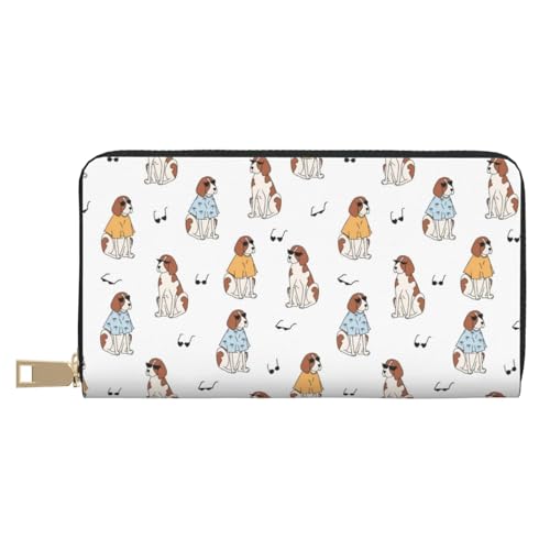 VOSERY Geldbörse Damen Leder Bifold Multi Card Wallet Cute Brille Hund Damen Geldbörsen Lange Geldbörse VOSERY Geldbörse Damen Leder Bifold Multi Card Wallet Cute Brille Hund Damen Geldbörsen Lange Geldbörse von VOSERY