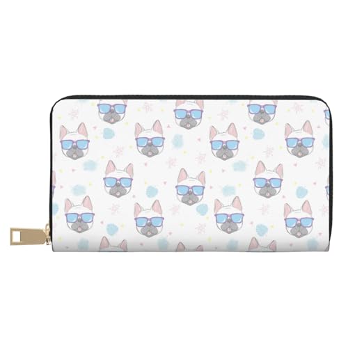VOSERY Geldbörse Damen Leder Bifold Multi Card Wallet Cute Cool Französische Bulldogge Damen Geldbörsen Lange Geldbörse VOSERY Geldbörse Damen Leder Bifold Multi Card Wallet Cute Cool Französische Bulldogge Damen Geldbörsen Lange Geldbörse von VOSERY