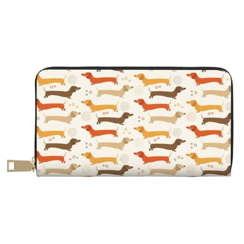 VOSERY Geldbörse Damen Leder Bifold Multi Card Wallet Dackel Damen Geldbörsen Lange Geldbörse VOSERY Geldbörse Damen Leder Bifold Multi Card Wallet Dackel Damen Geldbörsen Lange Geldbörse von VOSERY